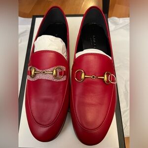 Gucci Brixton Leather Horsebit Loafers Size 36